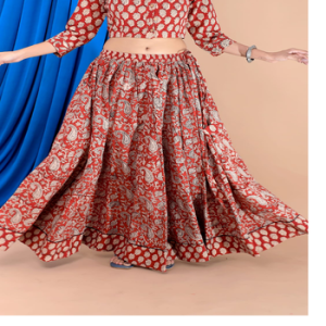 Cotton and linen skirt Factory Code 8706