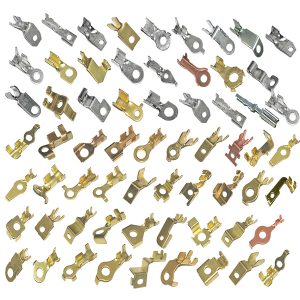 Custom Pcb Spring Terminal Electrical Metal Brass Copper  Cable Lug Gold Plated Spade Screw Crimp Terminal and Connector