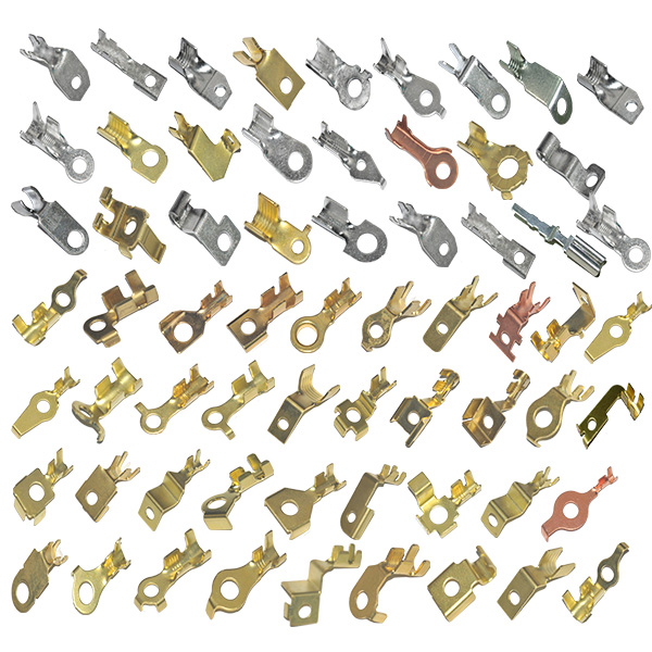 Custom Pcb Spring Terminal Electrical Metal Brass Copper Cable Lug Gold Plated Spade Screw Crimp Terminal and Connector