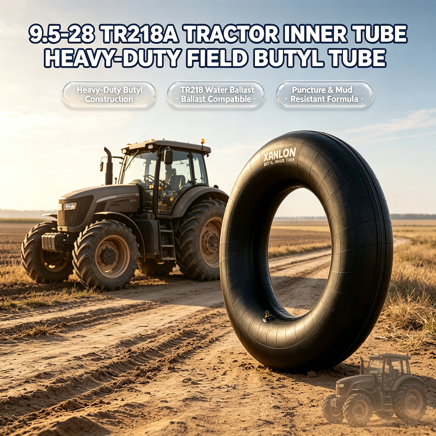 9.5-28 Tractor Inner Tube TR218A Butyl Rubber Agricultural Tire Tube for Agricultural Machinery
