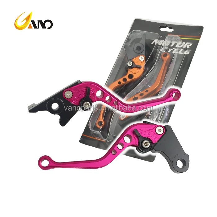 WANOU Motorcycle Six Gear Adjustable Brake Handle Levers Dual Disc CNC Aluminum Clutch Brake Lever