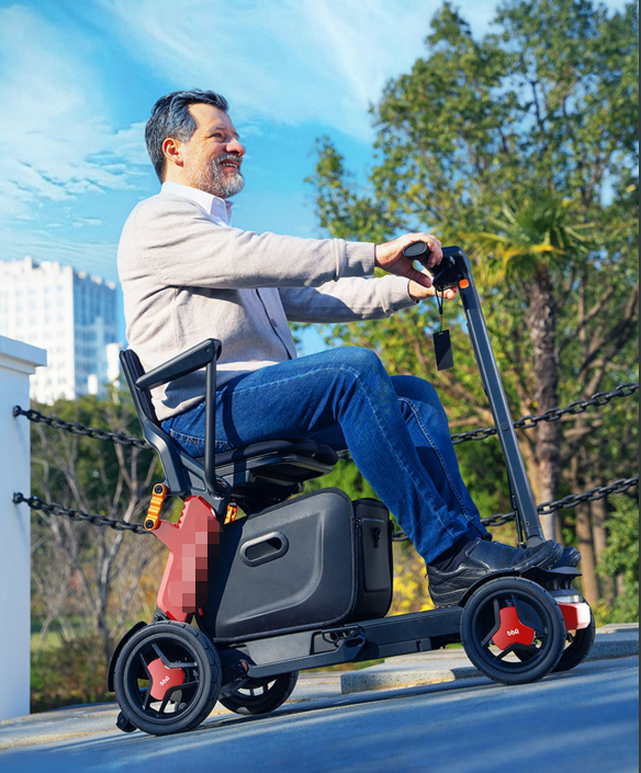 Manufacturer Offer Travel Long Distance 4 Wheel Electric Scooter Lightweight Foldable Mobility Scooter