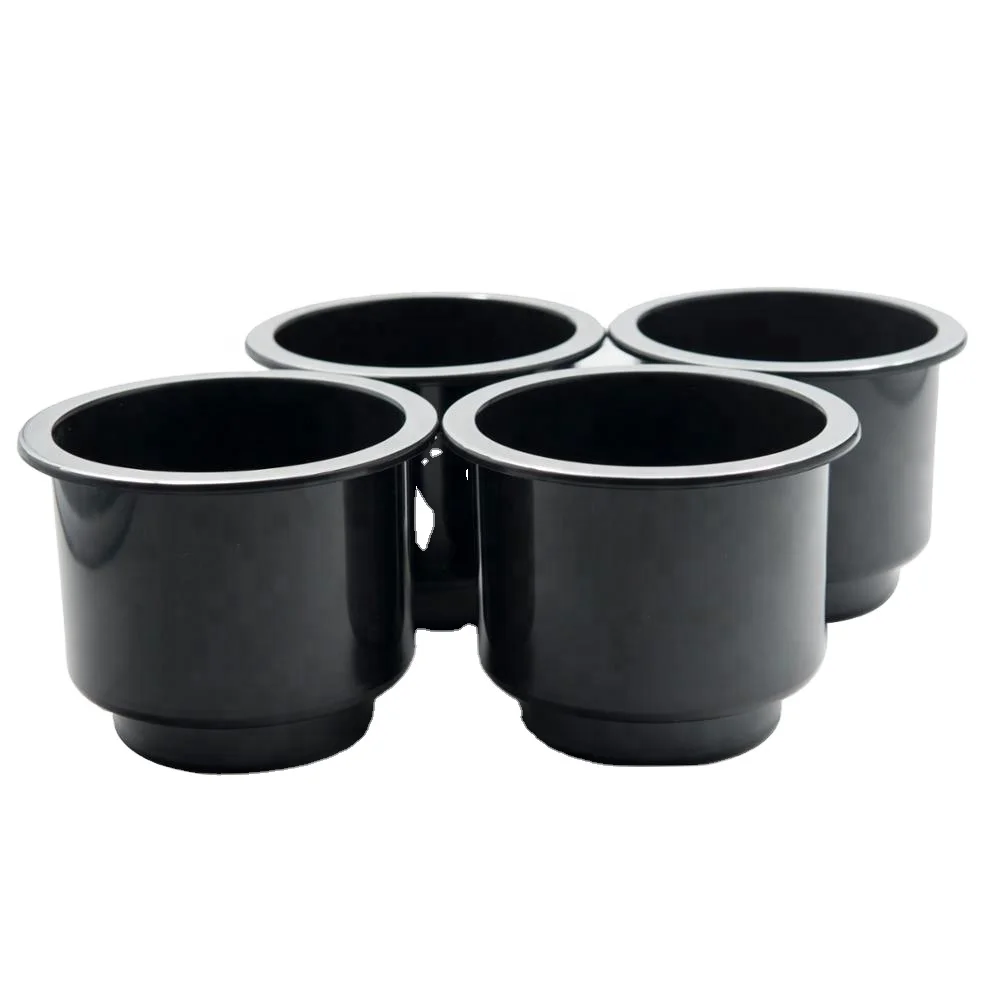 85mmH Black with Chrome Rim Car Cup Holder for Sofa with Custom logo